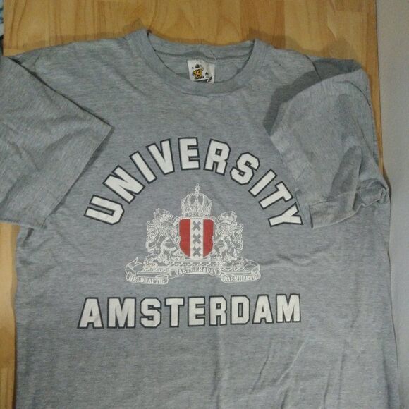 Vintage University of Amsterdam Logo T-Shirt - Picture 1 of 8